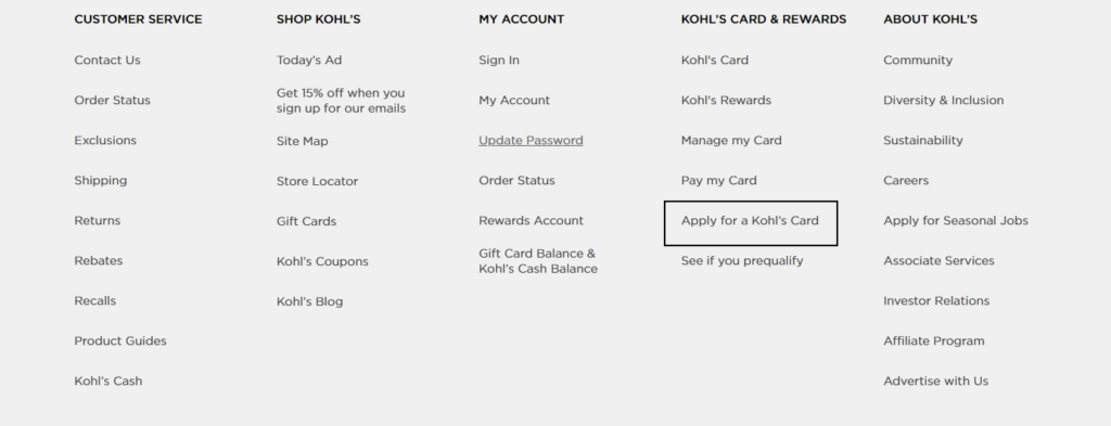apply kohls credit card