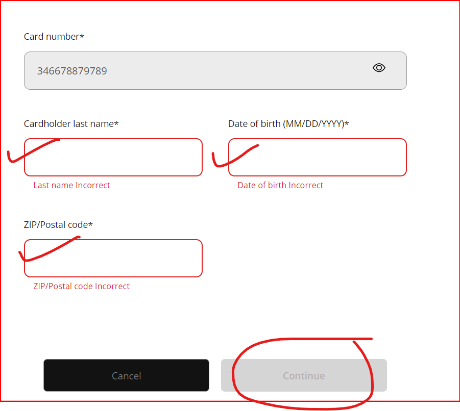 submit forgot username details
